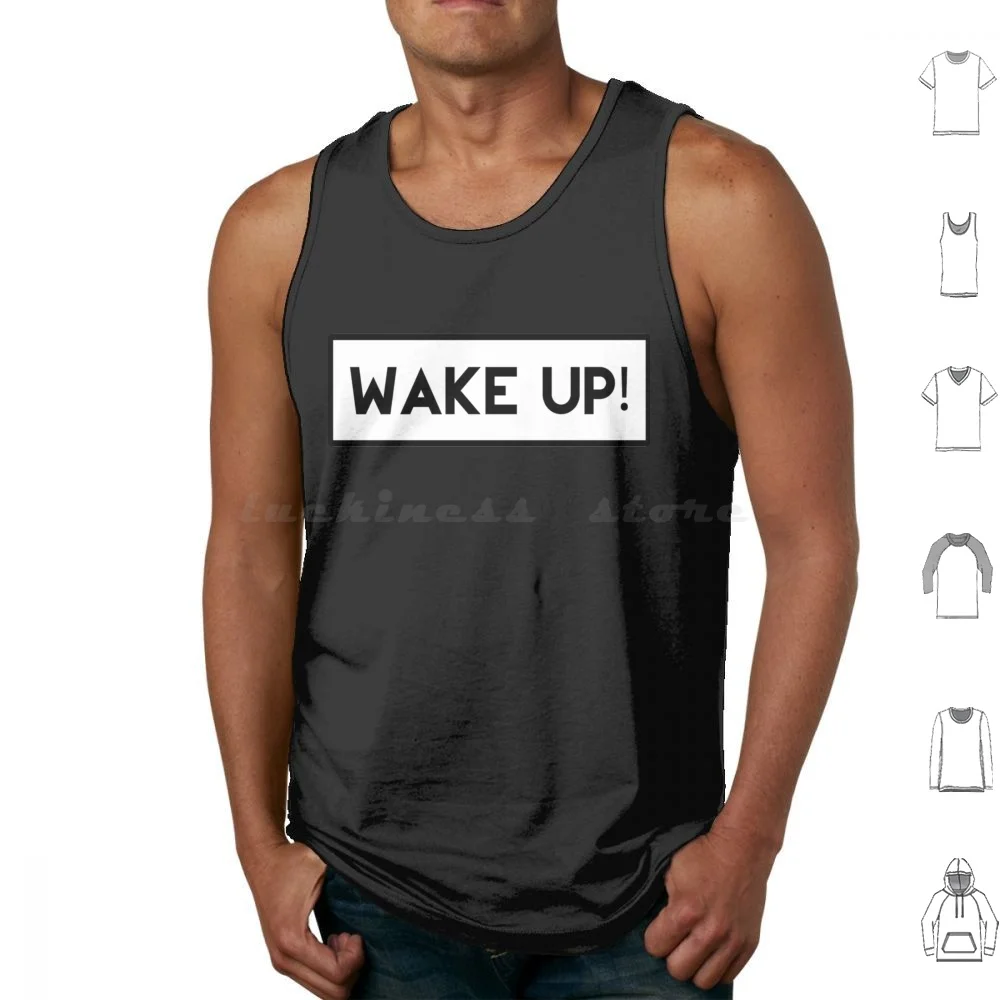 Wake Up! Tank Tops Print Cotton Alan Wake Control Remedy Federal Bureau Of Control Game Gaming Jesse Faden Control Game