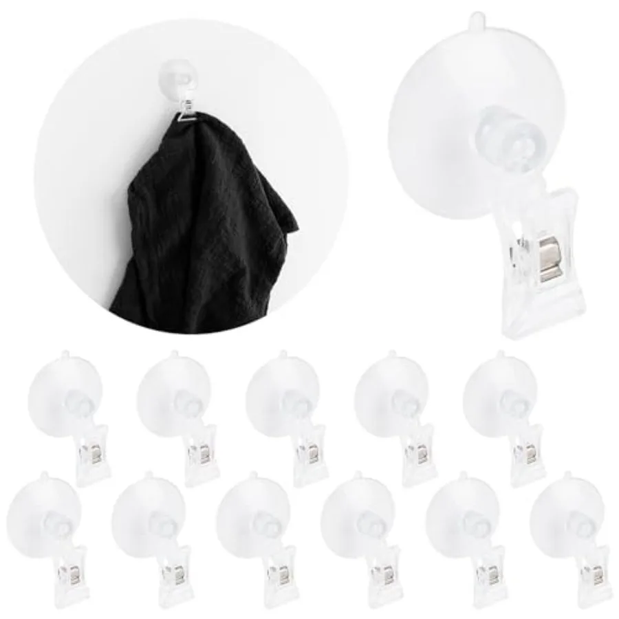 12 عبوة من حامل المشبك الدائري المشبك الشفاف لعرض بطاقات العمل للمكتب المنزلي #1