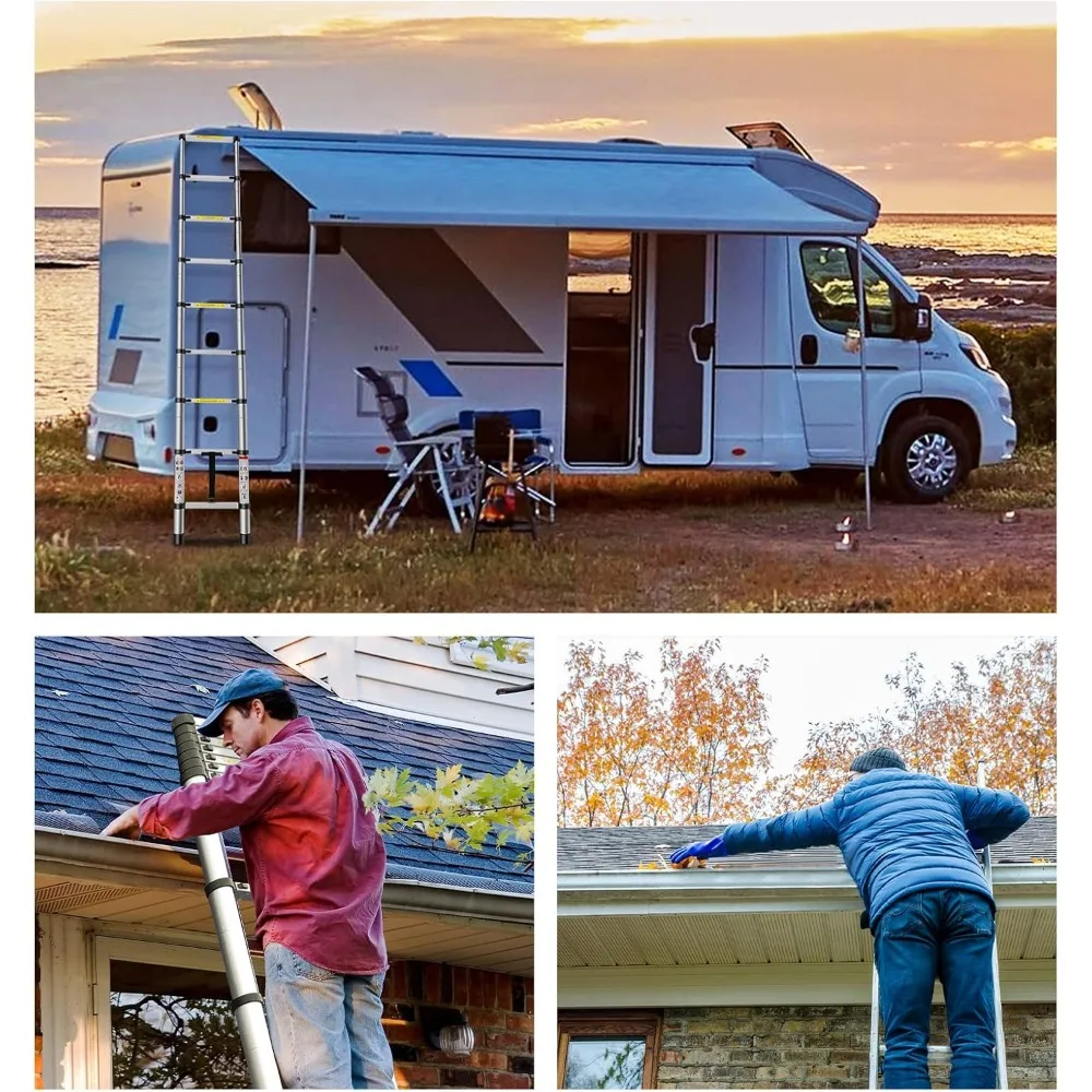 20.3FT Telescoping Ladder, Telescopic Extension Ladder, Aluminum Alloy Folding Ladder Portable Multi-Purpose for Indoor Outdoor