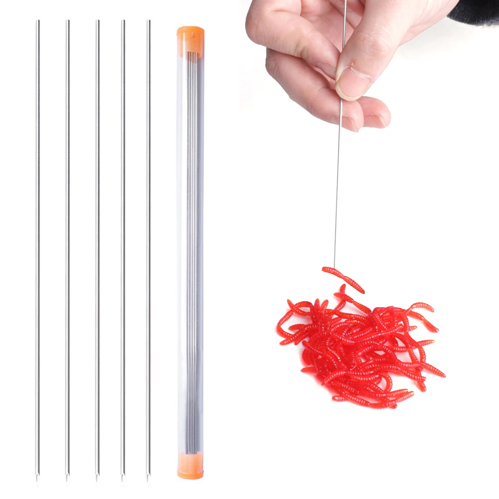 5 قطعة ربط دودة الأرض إبرة دودة الصيد إبرة الفولاذ المقاوم للصدأ الصيد تزوير إبرة الصيد الطعوم أداة أدوات الصيد