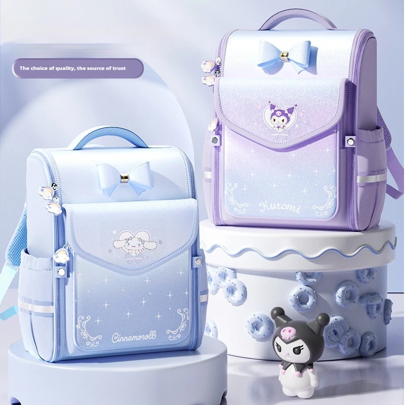 New Sanrio'S Schoolbag Girls Children'S Burden-Reducing Large-Capacity Schoolbags Light Backpacks Convenient Daily Travel Gifts