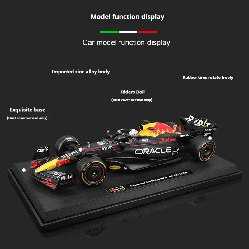 Bburago 1:18 2023 F1 Red Bull Rb19  1 Max Verstappen  11 Sergio Perez Formula Model Racing Alloy Car Toy Decoration Gift Boy