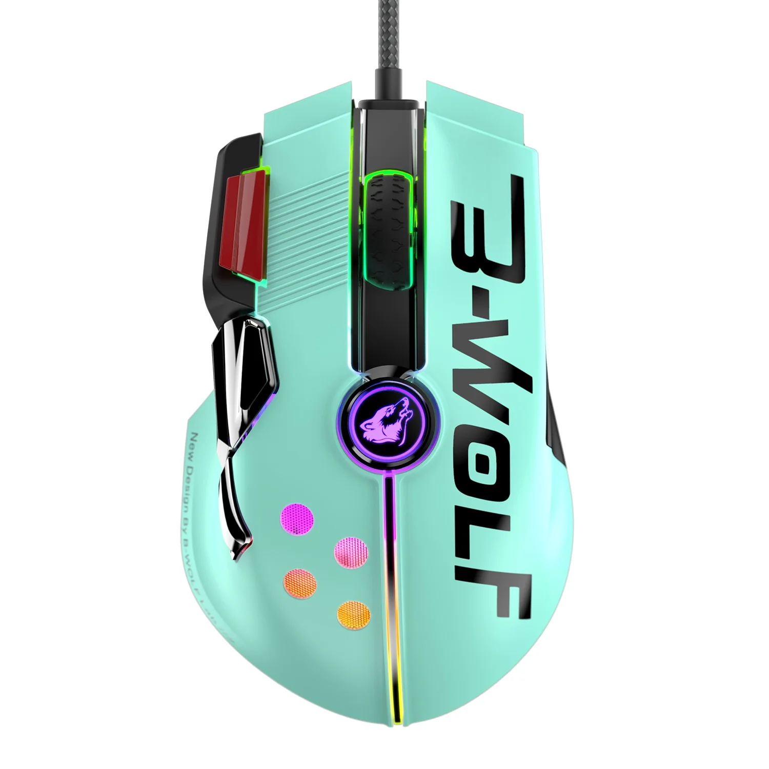 

RGB Wired mechanical mouse connection 12000 DPI joystick No-drive gun rocker macro definition Gaming mouse