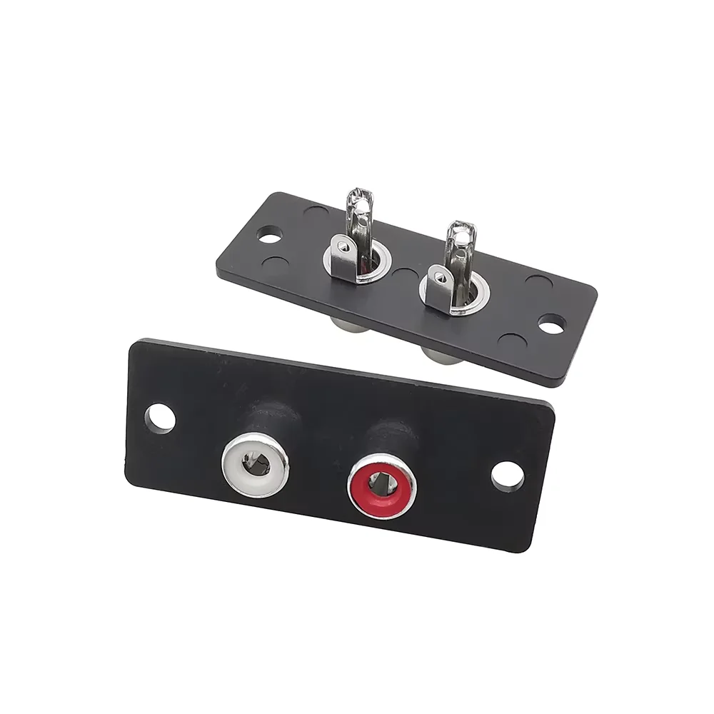 RCA Lotus socket female base, audio AV female head, same core base interface, power amplifier, audio speaker wiring base, 2 hole