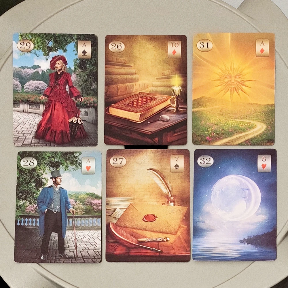 Double-embossed Cardstock 9*6cm Thelema Lenormand Oracle Deck 36 Esoteric Divination Cards for Daily Guidance - view 5
