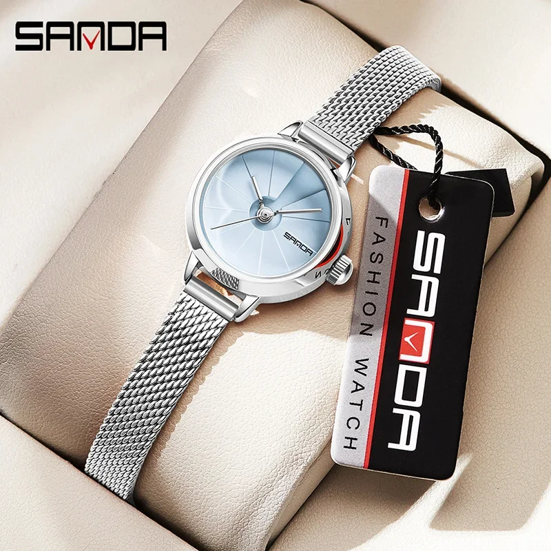 

Sanda 1113 Belt Ladies Quartz Watch Small Dial Versatile Simple Creative Schoolgirl Watch