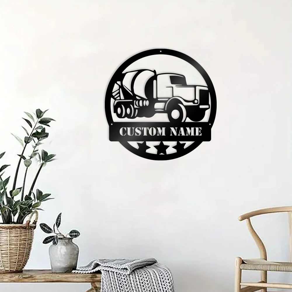 

1pc Agitator truck New Customized Name Metal Wall Signs Metal Wall Plaque For Wall Decor