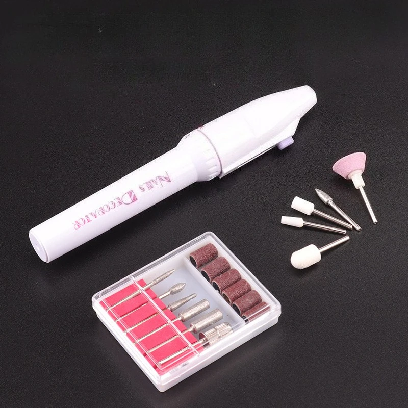 مبرد أظافر كهربائي - أداة احترافية لأطراف الأظافر من السيراميك لإزالة طلاء الجلد والجلد الميت والبشرة بتصميم محمول مدمج #4