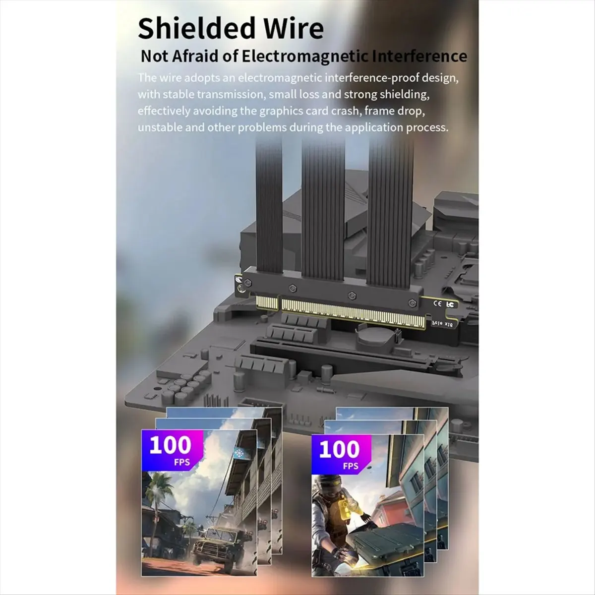 

Кабель-удлинитель INABEZ PCI-E 5.0 X16 для видеокарты, экранированный, гибкий, 90 градусов ° Удлинительный кабель для видеокарты ПК, белый