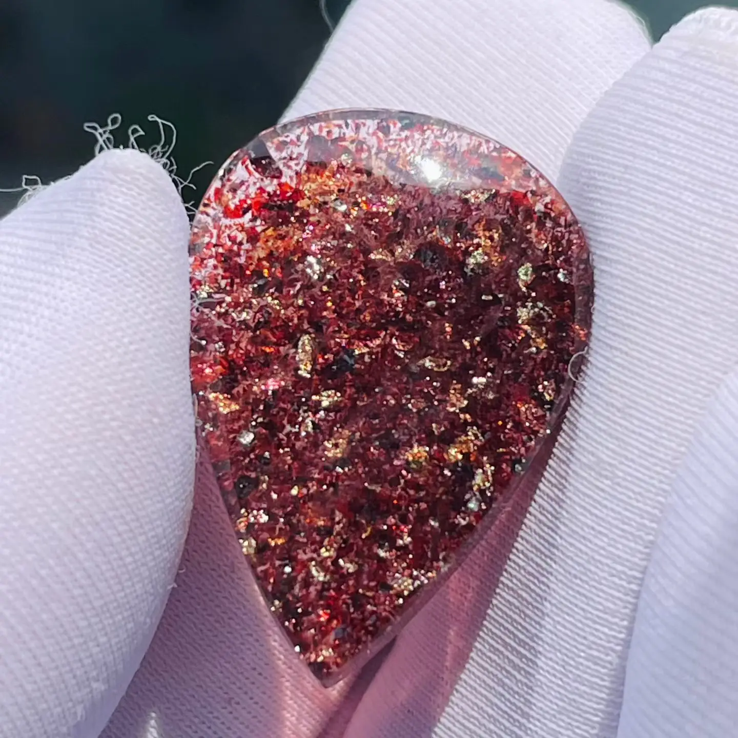 Natural Red Super Seven 7 Rutilated Quartz Pendant 21*15*5mm Red Lepidocrocite Water Drop Necklace Crystal Genuine AAAAA view 6