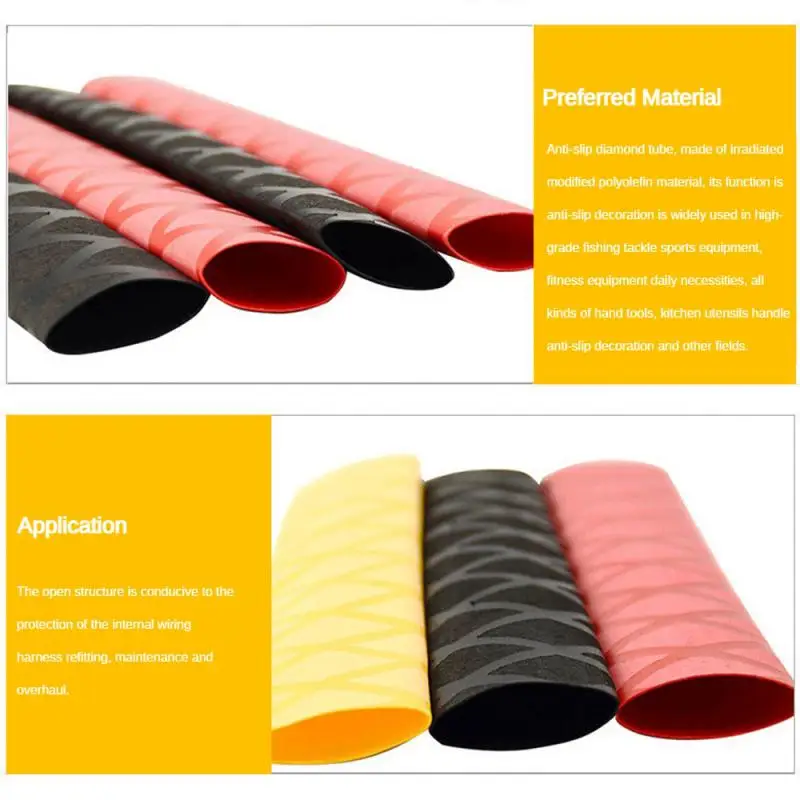 2pcs Anti-slip Heat Shrink Tube for Fishing Rod Racket Sleeve Electrical Insulation Shrink Wrap 18/20/22/25mm