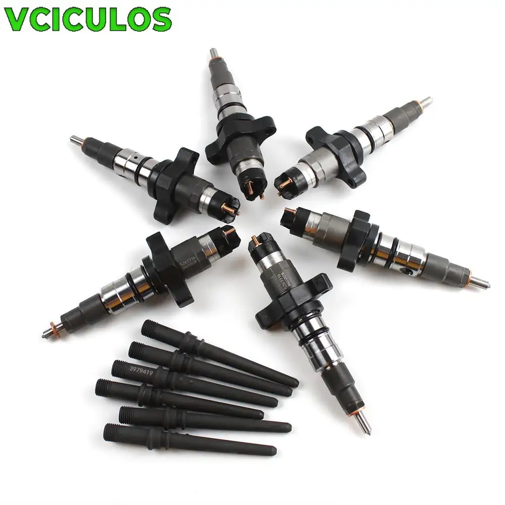 

1Set Diesel Fuel Injectors Nozzle 0445120238 for Late 2004 2004-2009 Dodge Ram Cummins 5.9 Car Accessories Parts Replacement