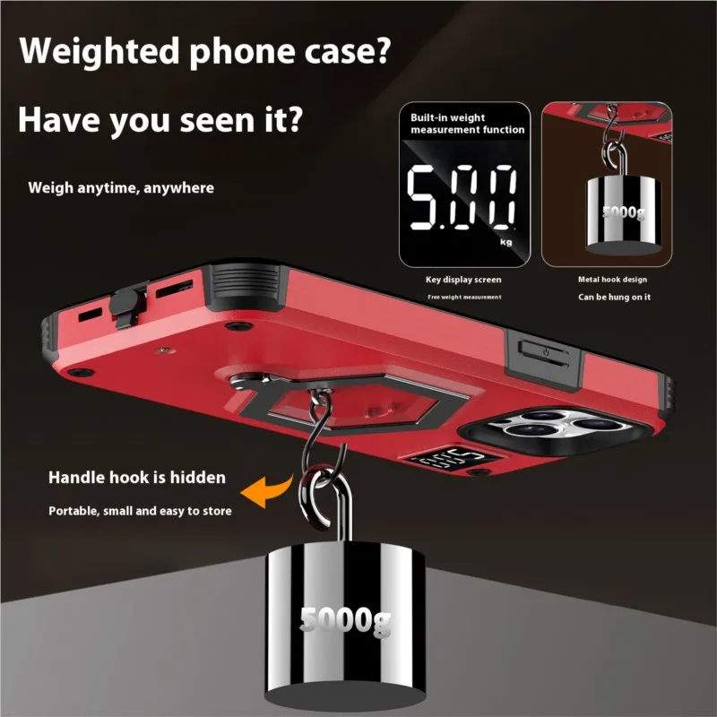 

Weighable belt Electronic scale For iPhone 17 promax16Pro 15/14Plus13 11 12 Pro Mobile phone case Magnetic bracket All inclusive