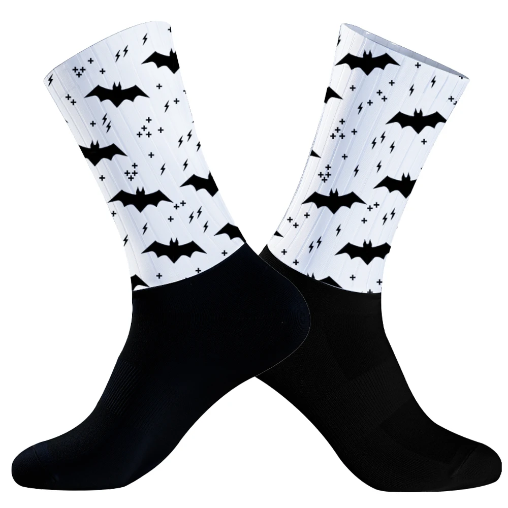 Calcetines estampados para hombre y mujer, medias cálidas, ideales para ciclismo de montaña y fútbol, ideal para Halloween, novedad