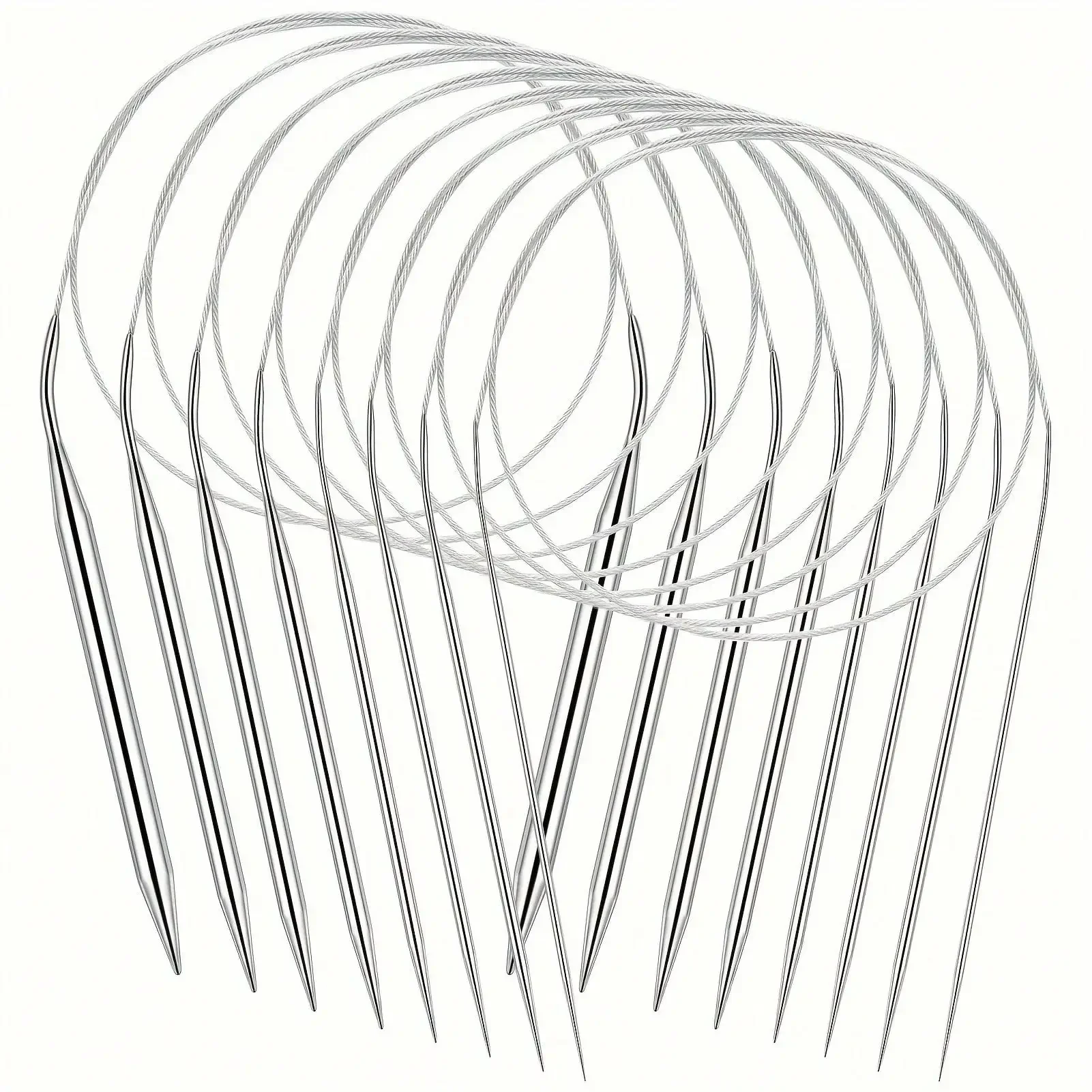 

Professional 8pcs Stainless Steel Knitting Needles Set - Versatile, Smooth, Comfort-Grip, Circular Weaving Essentials