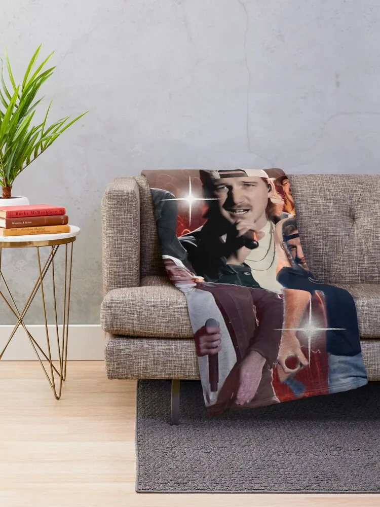 Morgan Wallen Fan Art: Embracing Country Music Vibes Throw Blanket manga Soft Big Multi-Purpose Blankets