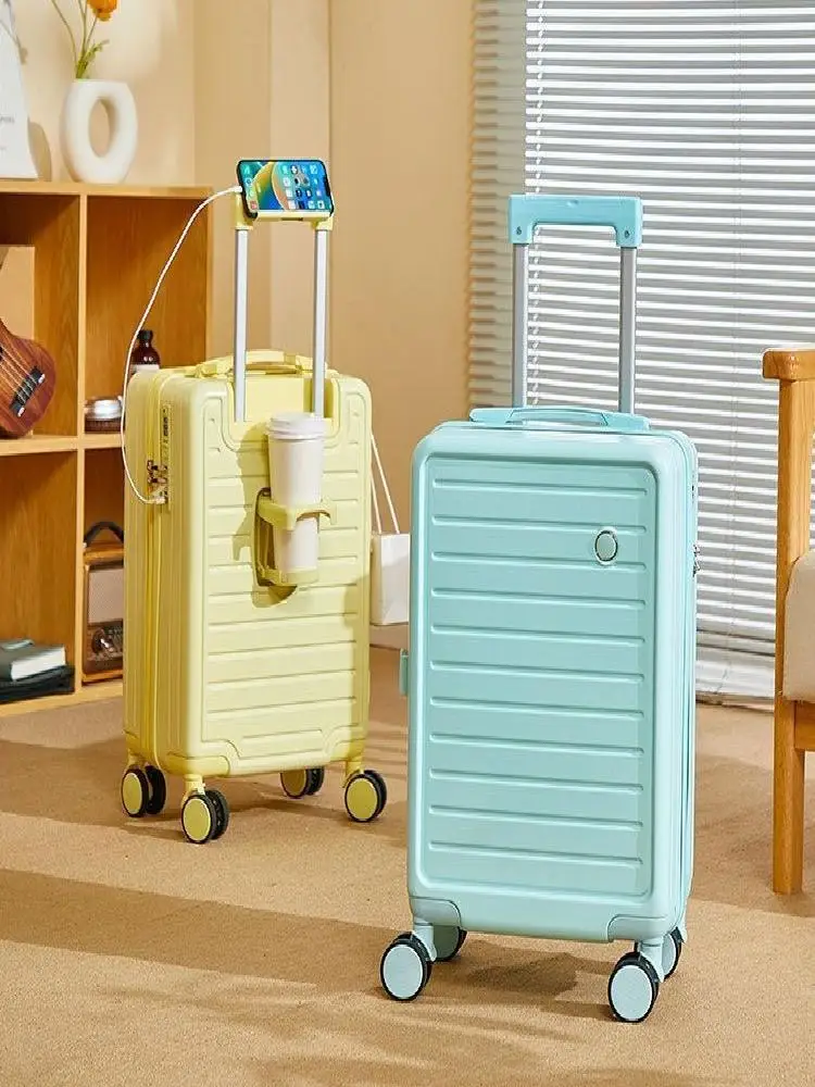 small-size-carry-on-lage-durable-polyester-fabric-women's-ort-trip-busin-travel-bag-with-password-lo-and-pull-rod