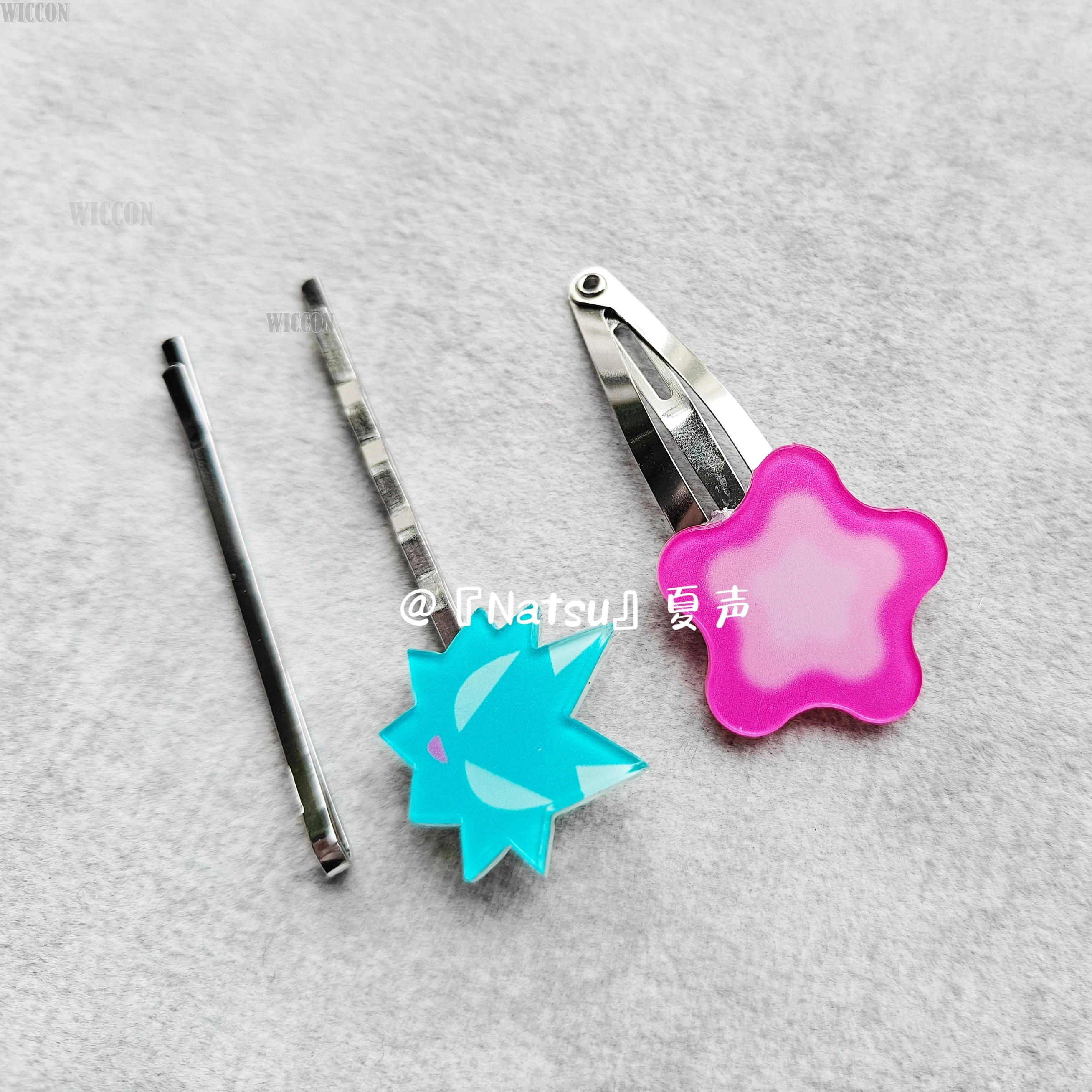 Anime Alien Stage Cosplay Ivan R6 Hairclip Cute Kawaii Prop Headwear Pink Flower Till Hairclip Halloween Carnival Man Gifts