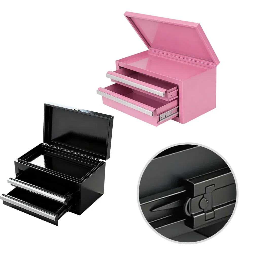 Three Layer 3 Drawer Storage Box Organizers Toolbox For Tools Art Supplies Makeup Accessories With EVA Liners And Smooth Rails