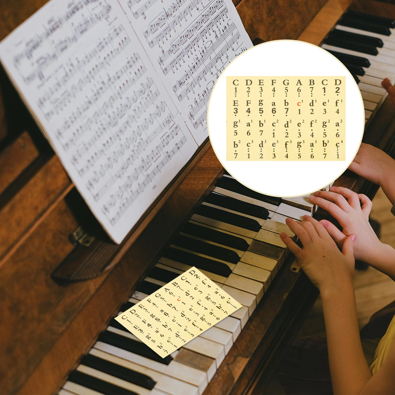 

Keyboard Stickers Piano Note Label Removable Number Letter Labels Universal Abc