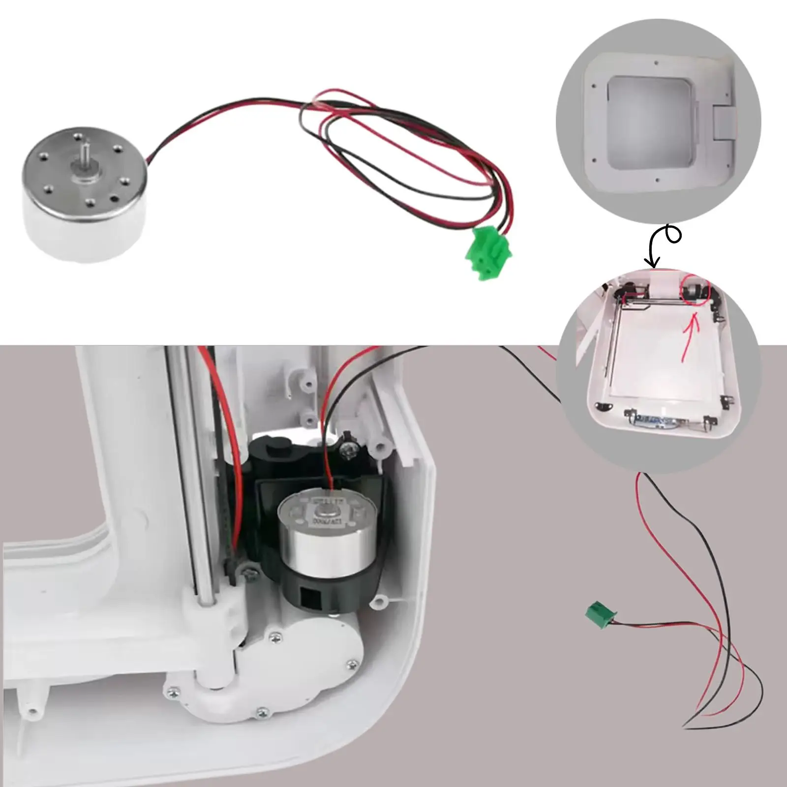 Automatic Trash Can Lid Motor Sturdy Metal Repair Part with Wire Small Bin Accessory for T1S TC1D Smooth Operation