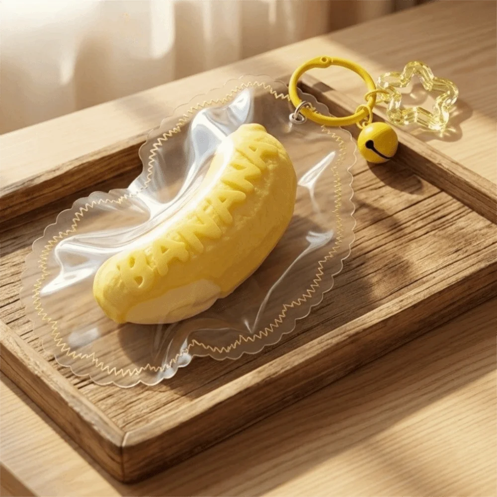 Soft Fidget Sticky Bag Slow Rebound Slow Rising Slow Rebound Simulated Fruit Food Food Grade Silicone Banana Bread