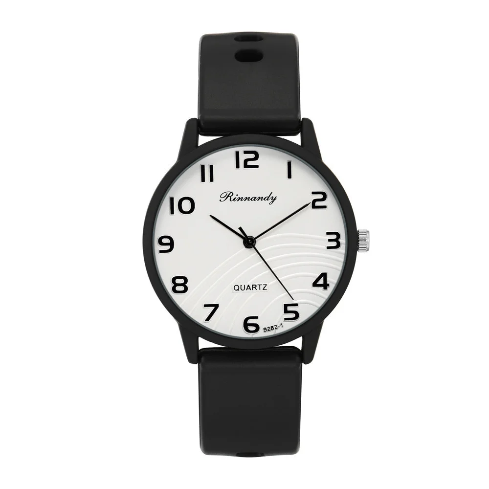 Fashion 2024 Women\'s Simple Pointer Digital Quartz Watch Casual Lady Sport Black Silicone Watches Gift Clock Wristwatches