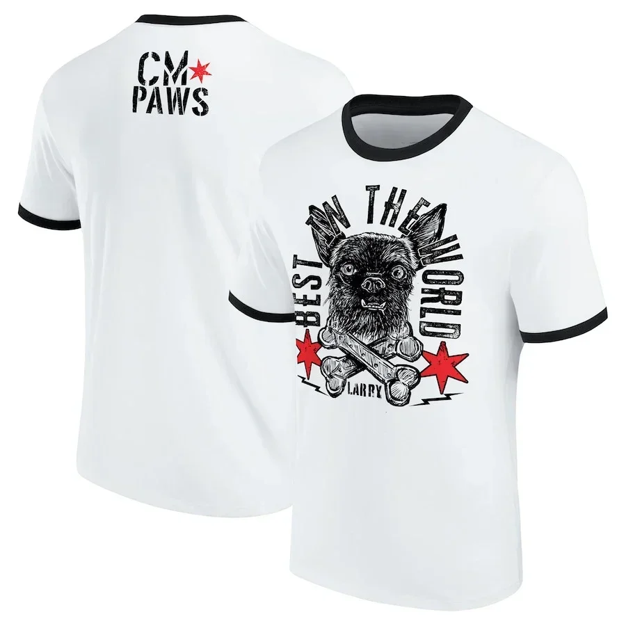 New popular white men's freestyle fighting style CM punk Larry Bitw Ringer kids T-shirt, 3D digital print cropped