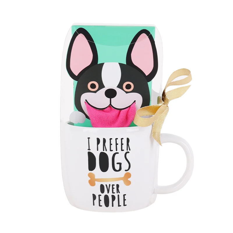 

Cute Pet Themed Gift 11oz Coffee Mug Cute Puppy Ceramic Milk Cup Novelty Gifts Set Thoughtful Birthday Gift for Dog Enthusiasts