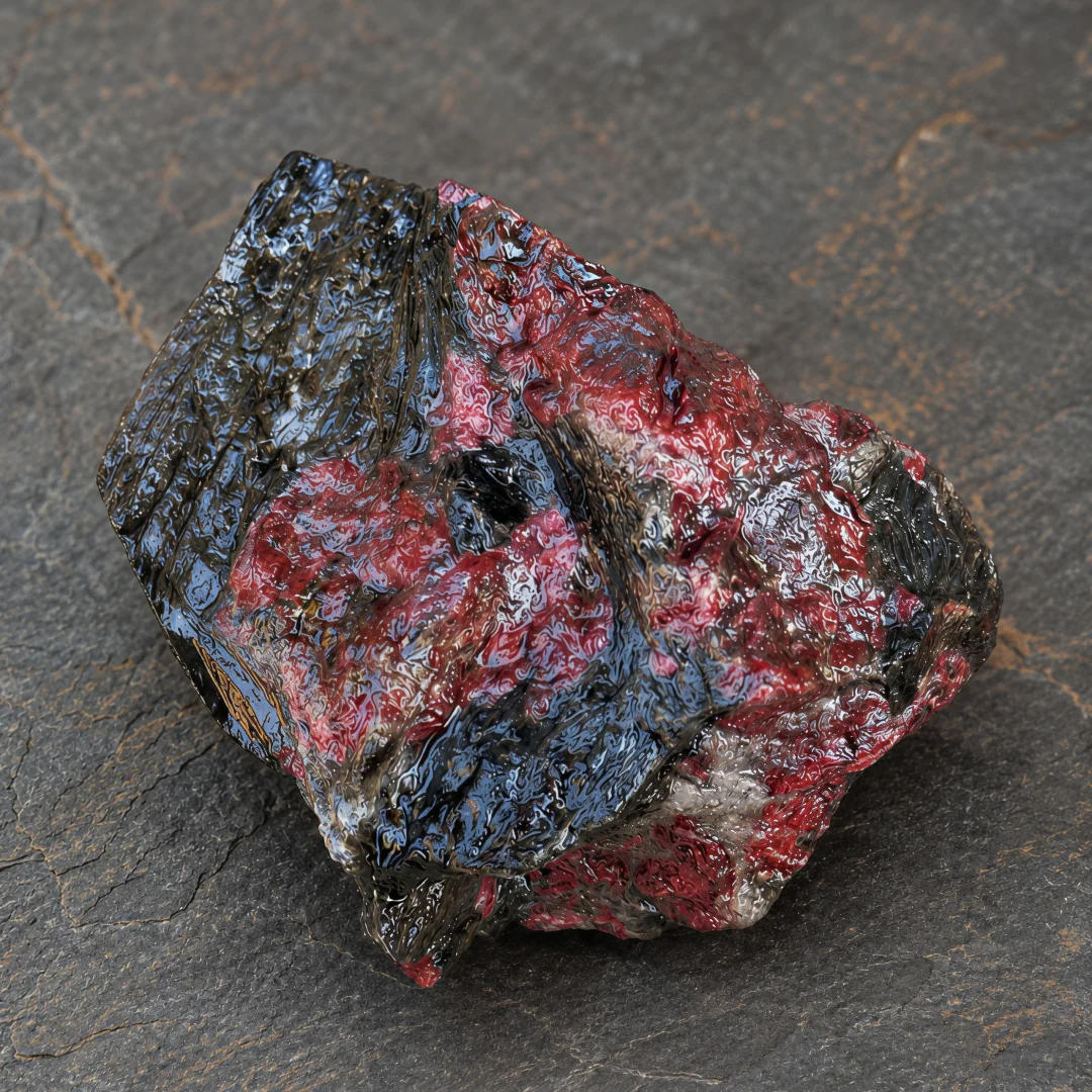 Natural Firework Garnet Rough Raw Stone Astrophyllite Garnet Mineral Specimen Irregular Rock for Home Decor Aquarium