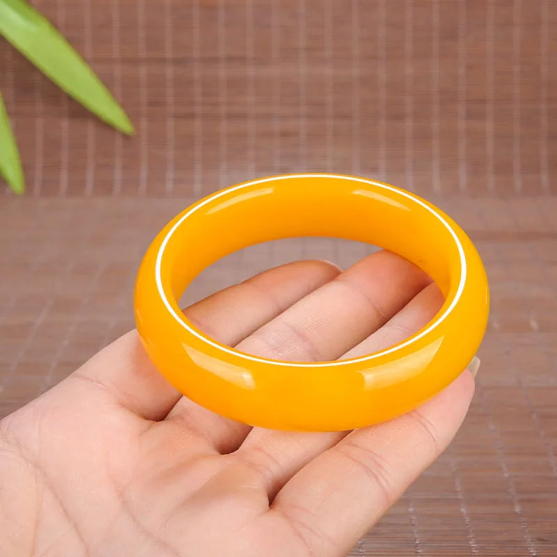 High-end Products Yellow Jade Hand Carved Jade Bracelet Fashion Jewelry Women's Bracelet Gift for Women Fine Jewelry Amulet