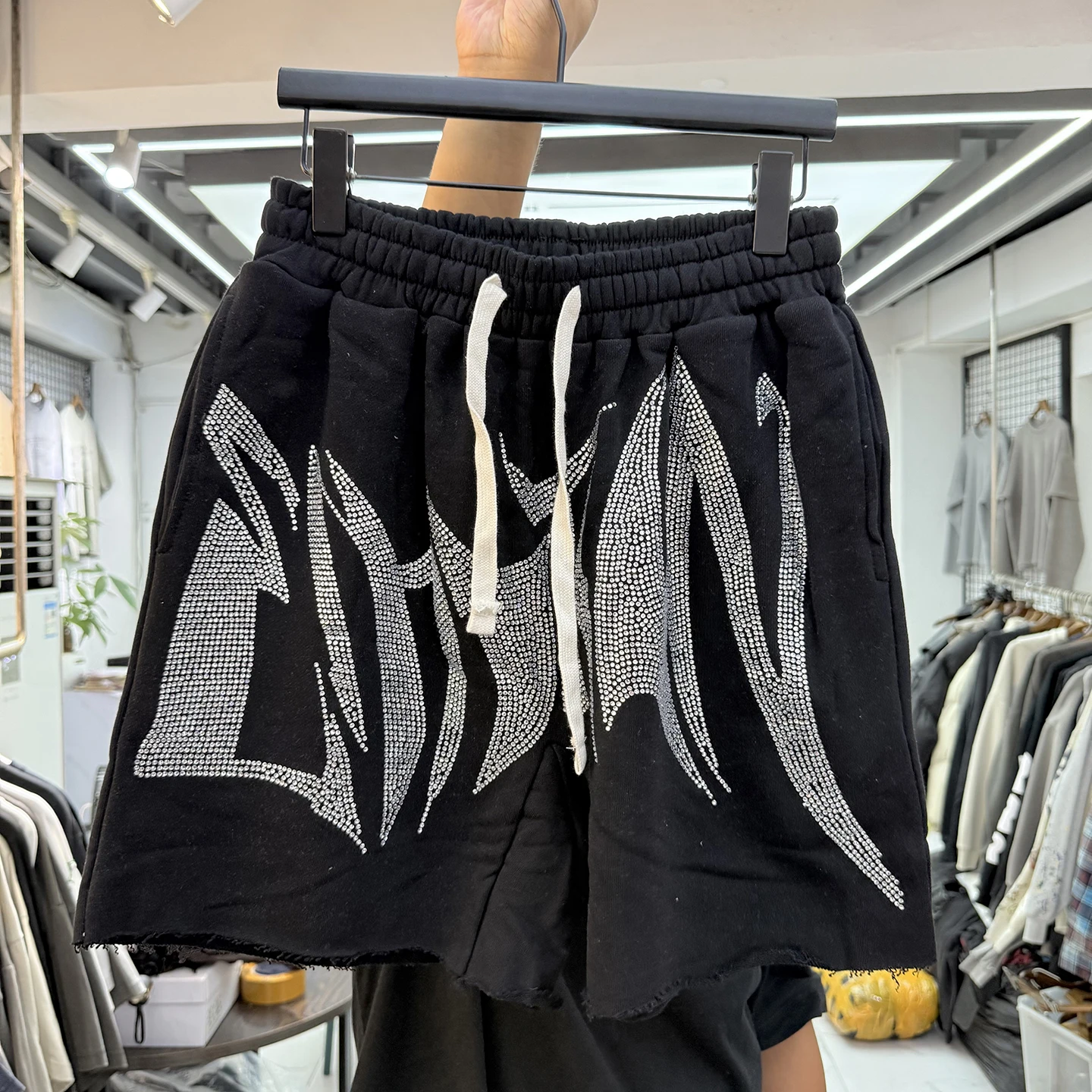 

Американский уличный логотип с буквенным принтом и эластичными шнурками, винтажные свободные потертые повседневные брюки ex Trendy