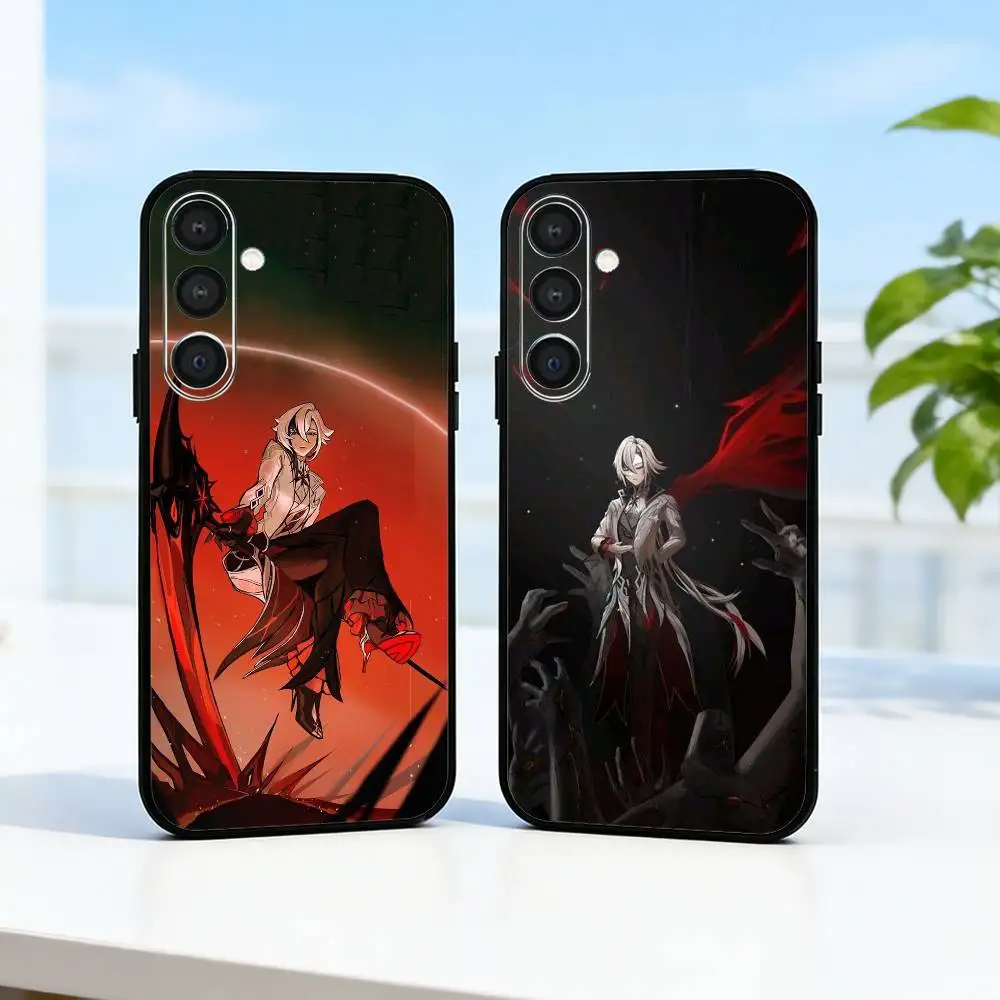 Arlecchino G-Genshin Impact Phone Case For Samsung  A73,72,71,A52,51,40,41,A22,A32,31,A13, Soft Black Shell