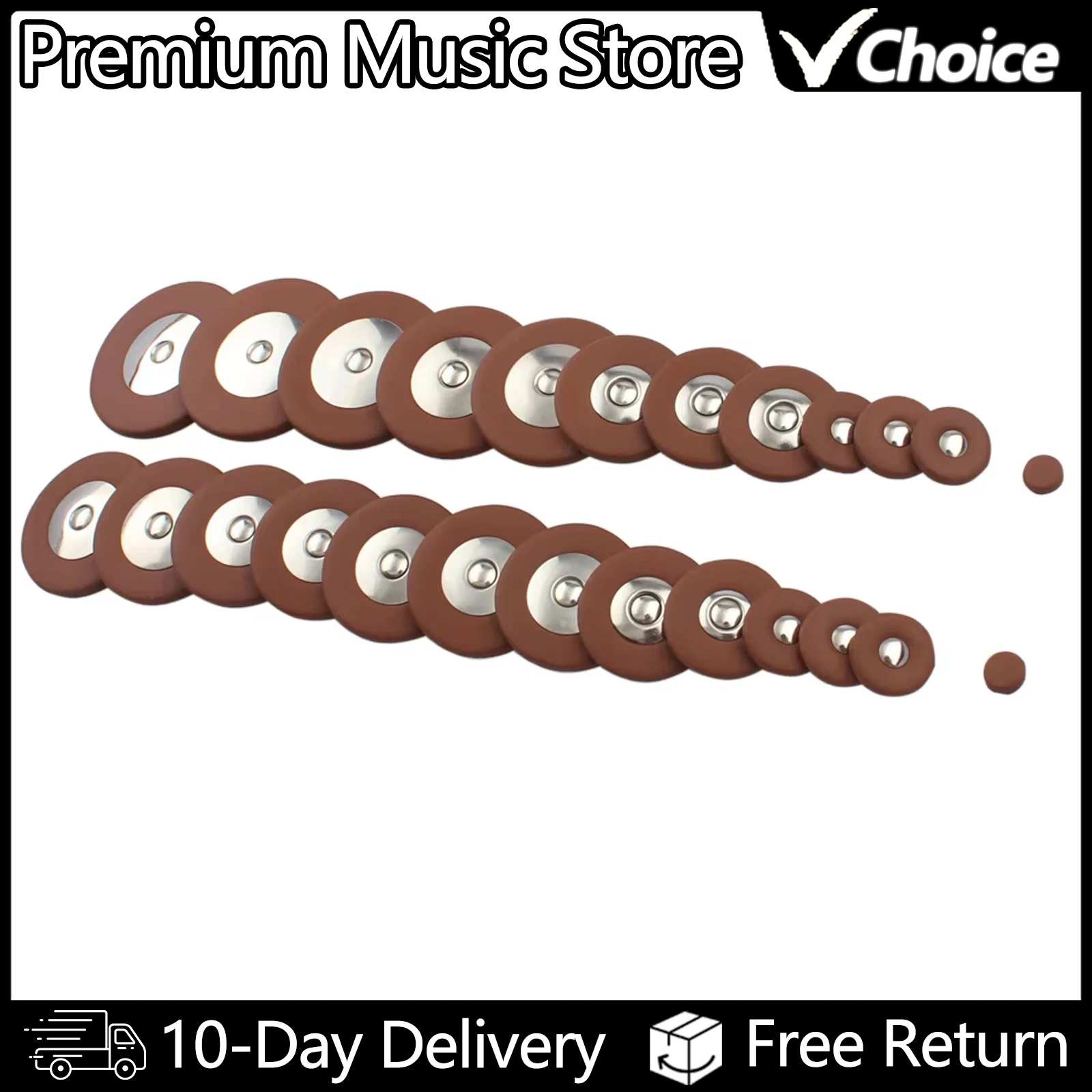 Saxophone Pads Universal Button Leather Pads Woodwind Instrument Accessories for Tenor Alto Soprano Sax Musical Instrument Part