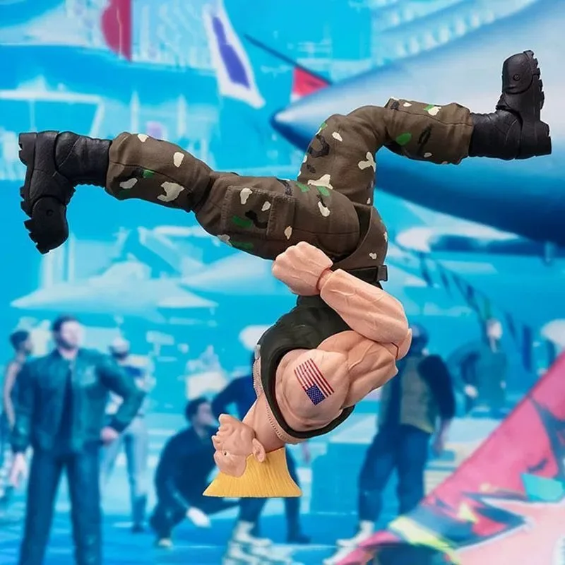 

Spot Bandai SHF Street Fighter 6 Street Fighter 6 Guile Gu Lie Broom Head Movable Figure