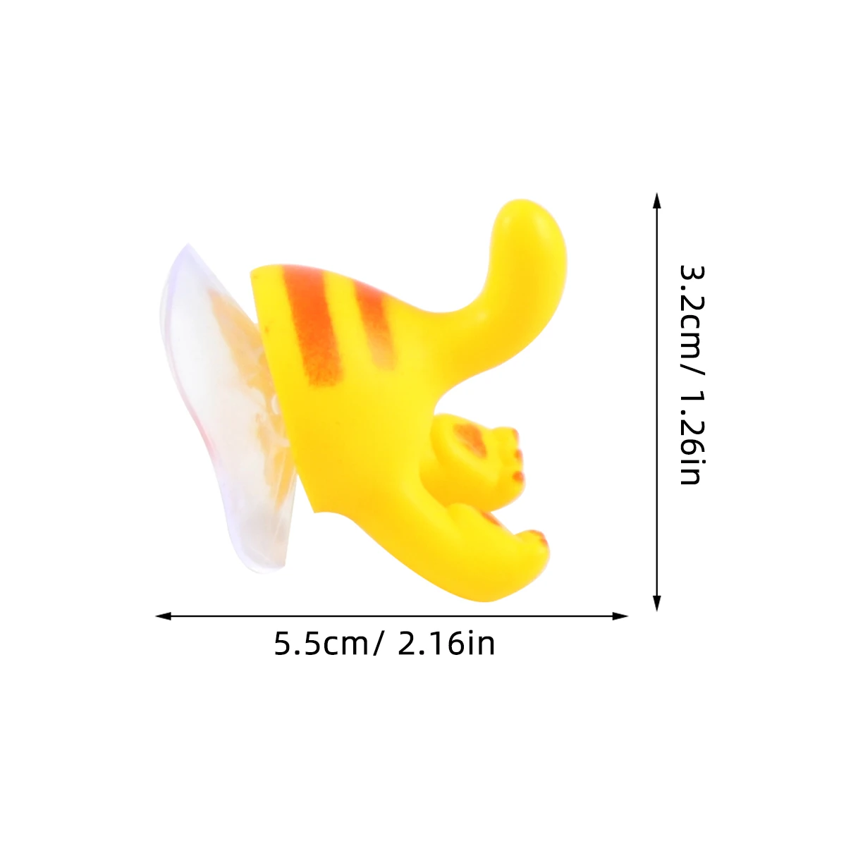 

6 Pcs Animal Tail Hooks Cute Suction Cups for Bathroom Home Wall Mount Shower Easy Install Non Damage Plastic Kids Room