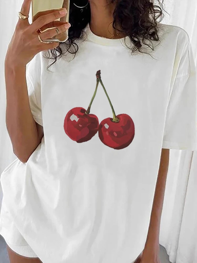 Cherry y2k Baby Tee Red Aesthetic Cherries Trendy Womens Coquette Baby Tee