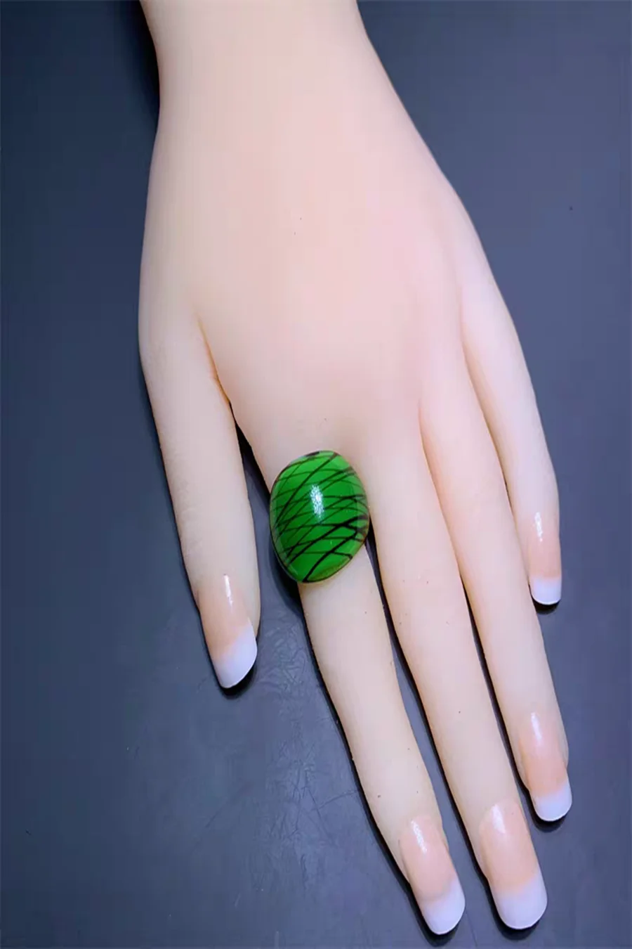 Handmade For Neutral Women Men Retro Style Murano Glass Liuli Silver Color Pure Purple Finger Rings Fashion Jewelry