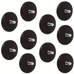 10 rubber coated magnets, with M6 threaded studs, strong mounting magnet stud magnet black Rare-earth magnet, used for light bar