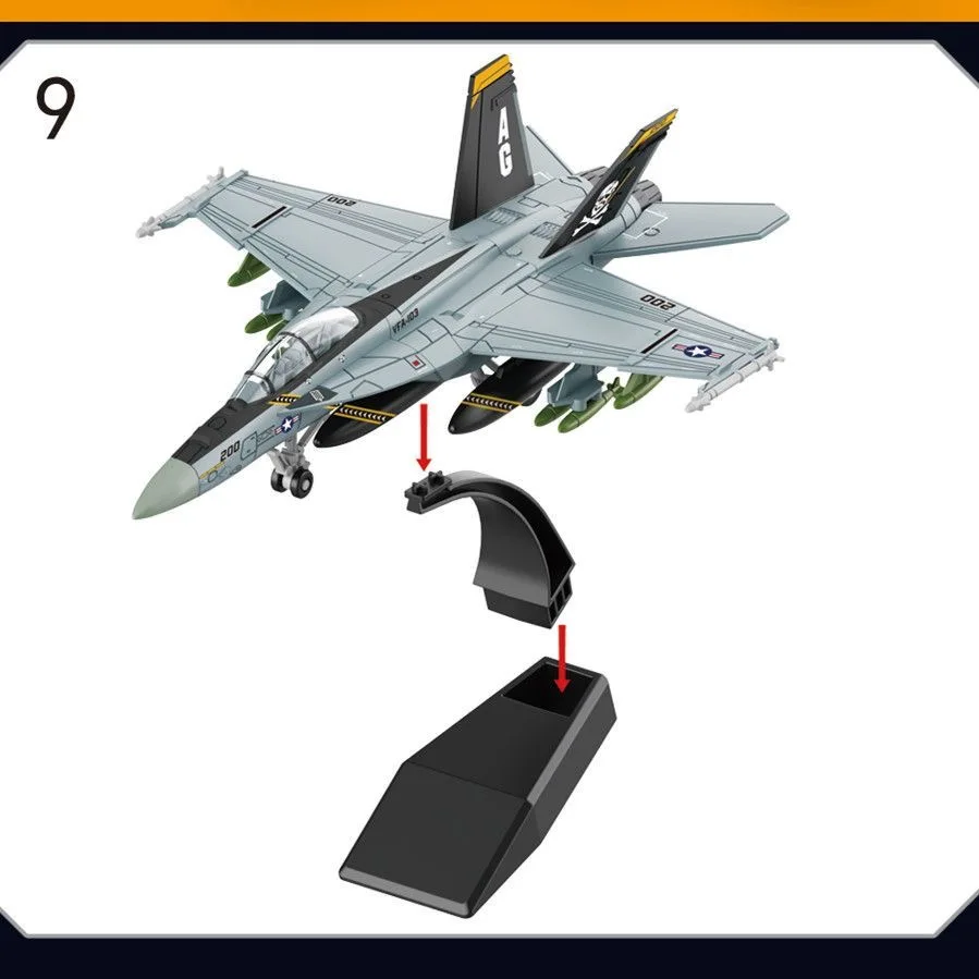 Масштаб 1:72 Реплика F18 F-18 VF103 Grumman Tomcat Super Hornet F/A-18F Сборочный истребитель Американский самолет Военная модель игрушки Подарочный дисплей