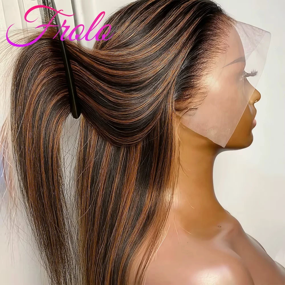 

30-дюймовый парик из натуральных волос 13x6 Hd, кружевной фронтальный парик, прямые парики из натуральных волос, бразильский 1B/30, парик с омбре для женщин