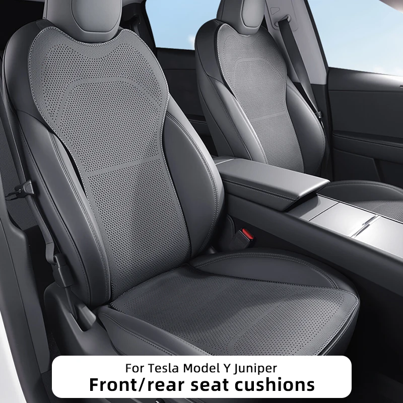 Coussins de siège avant et arrière pour Tesla Model Y Juniper/Model 3 Highland, housse de siège, protection de voiture, accessoires intérieurs