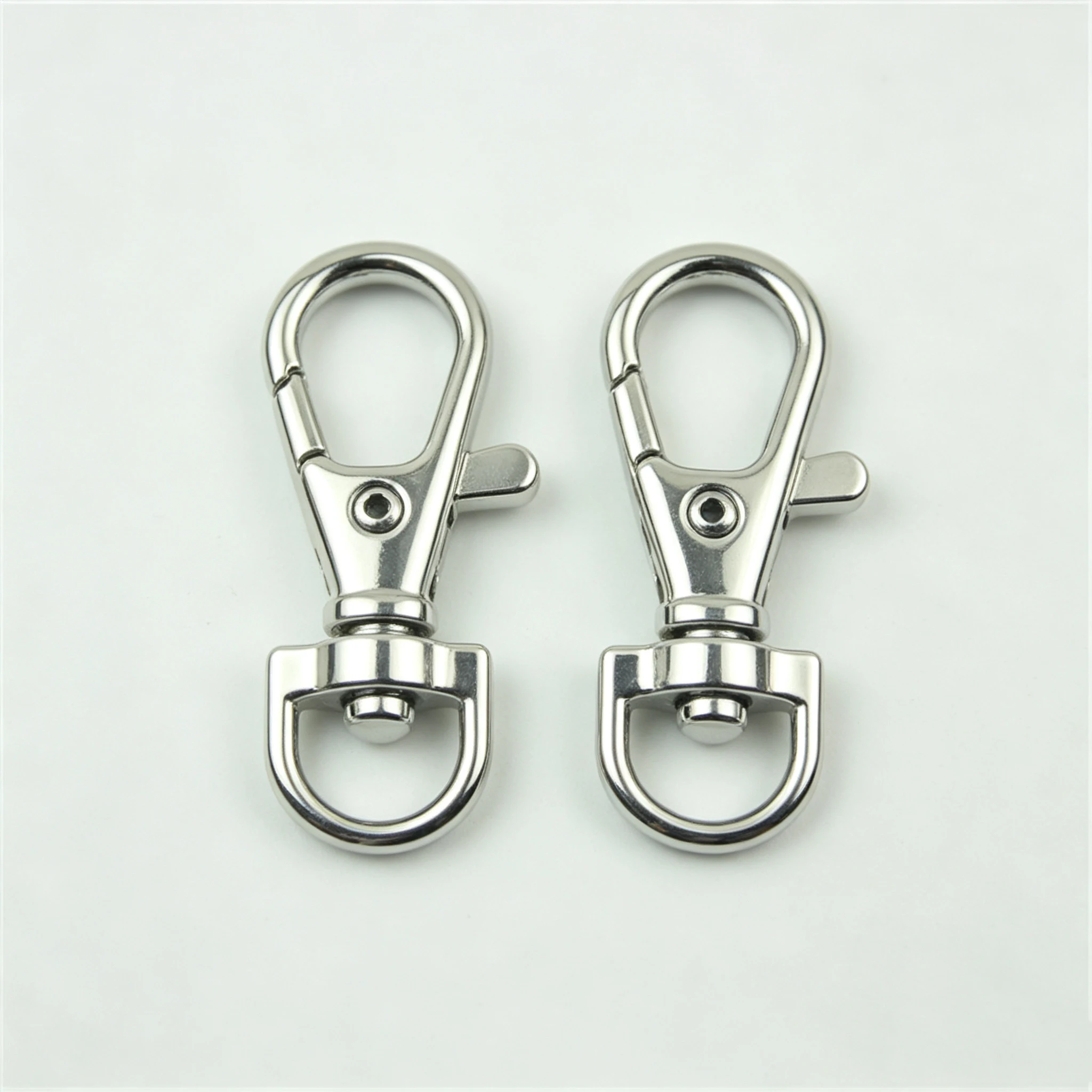 5/10 Stück Metall-Karabinerhaken Drehbarer D-Ring Auslöseclip Hummerverschluss Schnallen Karabiner für Taschenriemen Schlüsselanhänger Zubehör – Detail 8
