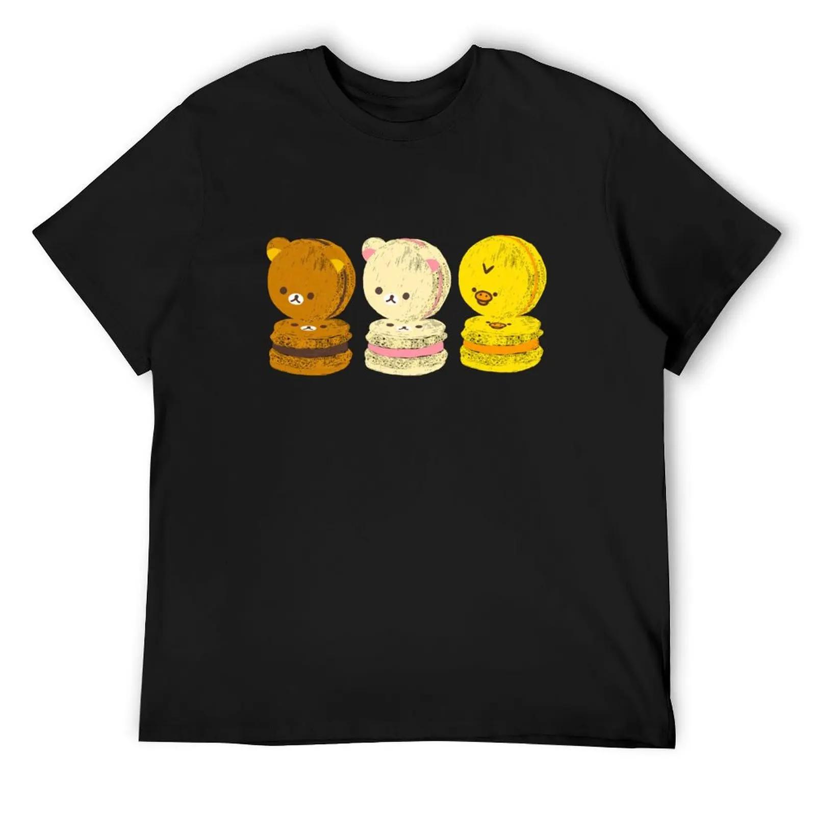 

Rilakkuma Macarons T-Shirt boys whites sports fans anime stuff oversized graphic tee Short sleeve tee men