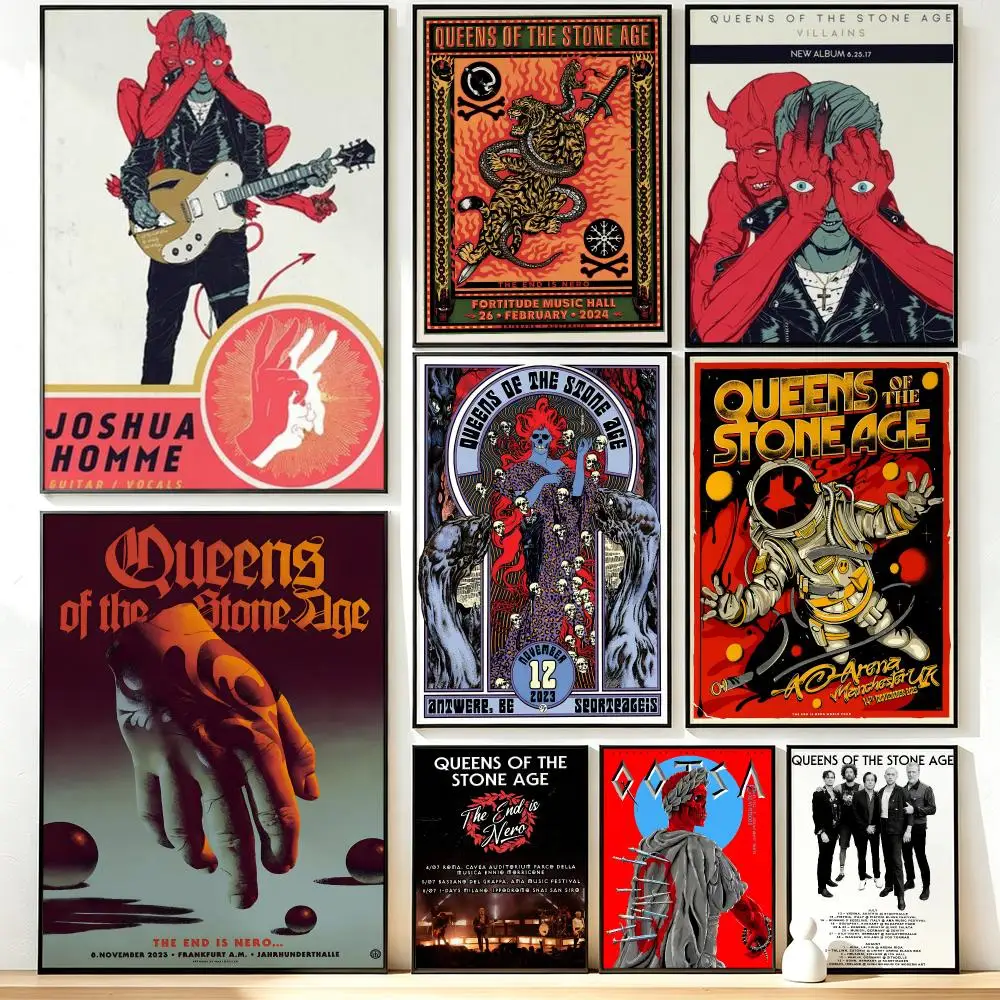 Modern Aesthetic Wall Art Poster band Queens of the Stone Age Poster for Office Home Decor Interior Large Wall Picture Print