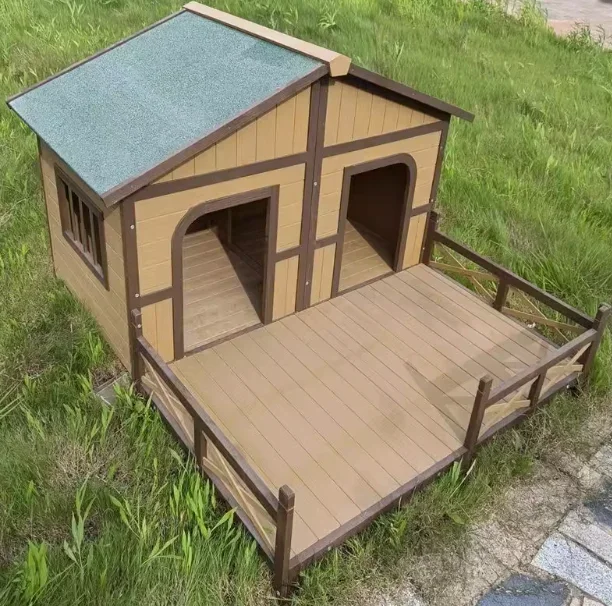 

Custom Rainproof Outdoor Yard Large Dog Luxury Kennel Indoor Villa Large Size Wooden Kennel Dog House