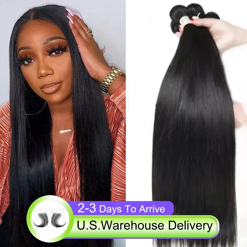14A Straight Bundles 100% Human Hair 40 50Inch Brazilian Virgin Weave 16A Remy 3 4 5 6Pcs Raw Hair Bundles Extensions For Women