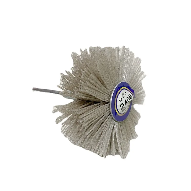 Imagem -06 - Nylon Roda Escova mm Haste 80 mm para Madeira Móveis Polimento Rebarbação Moedor Abrasivo Fio Moagem Cabeça de Flor Pcs