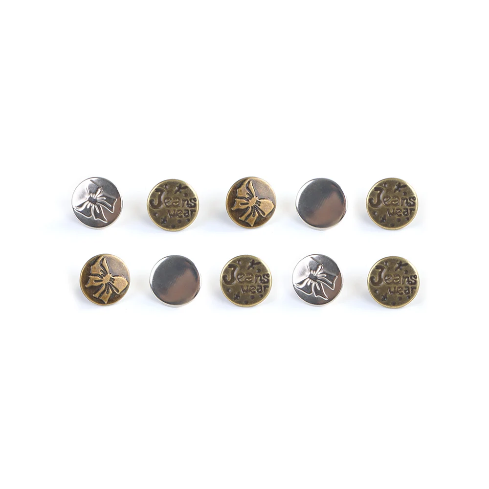 20 قطعة مزيج أزرار جان قابلة للفصل مع أداة التثبيت أزرار تك معدنية لا خياطة للسراويل السترات لتقوم بها بنفسك مجموعة أزرار قابلة للاستبدال