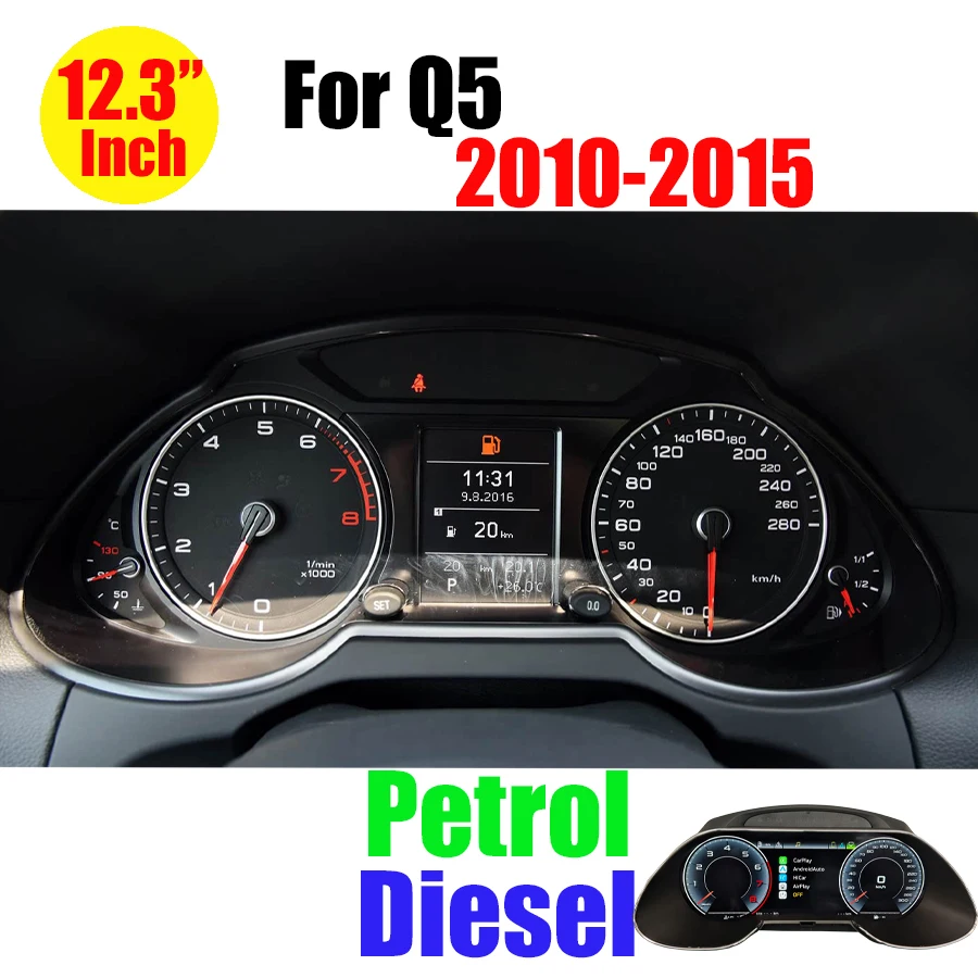 Digitaal instrumentencluster LCD snelheidsmeter voor Audi A3 A4 A5 A6 A7 S6 Q3 Q5 Q7 TT CarPlay Android Auto dashboardpaneel cockpit